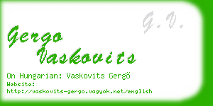 gergo vaskovits business card